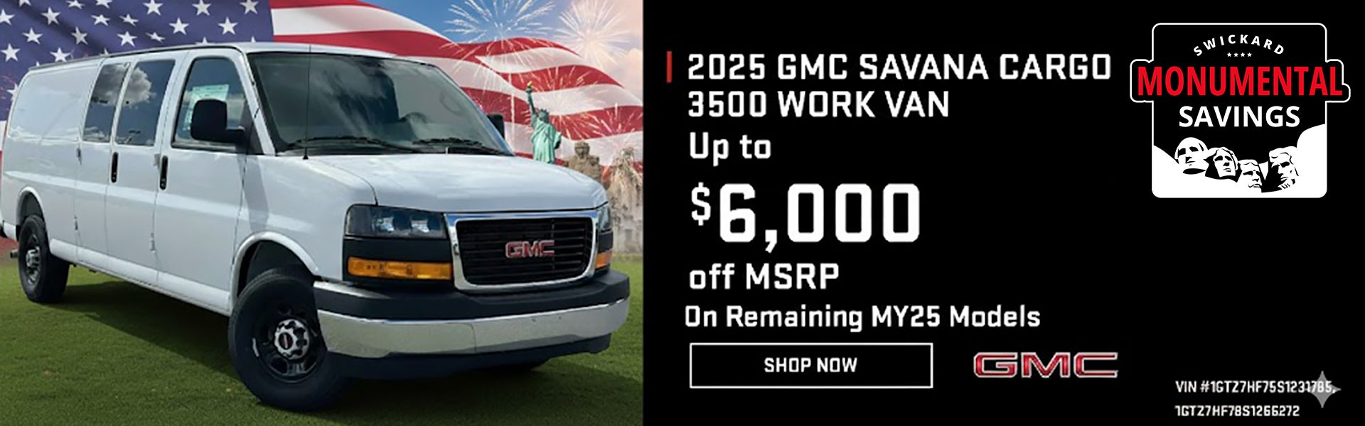 2025 GMC SAVANA CARGO 3500 WORK VAN Up to $6,000 Off MSRP On