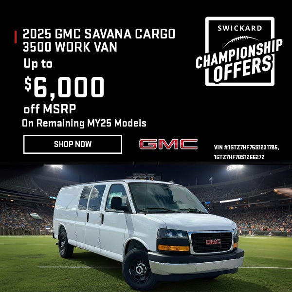 2025 GMC SAVANA CARGO 3500 WORK VAN Up to $6,000 Off MSRP On
