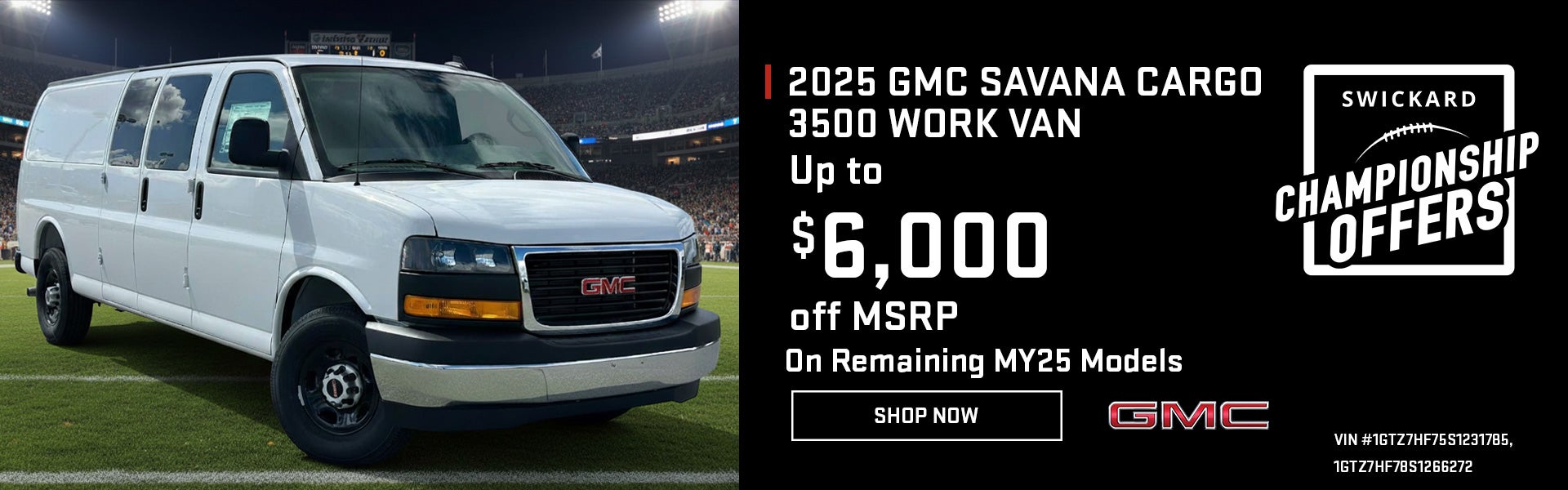 2025 GMC SAVANA CARGO 3500 WORK VAN Up to $6,000 Off MSRP On
